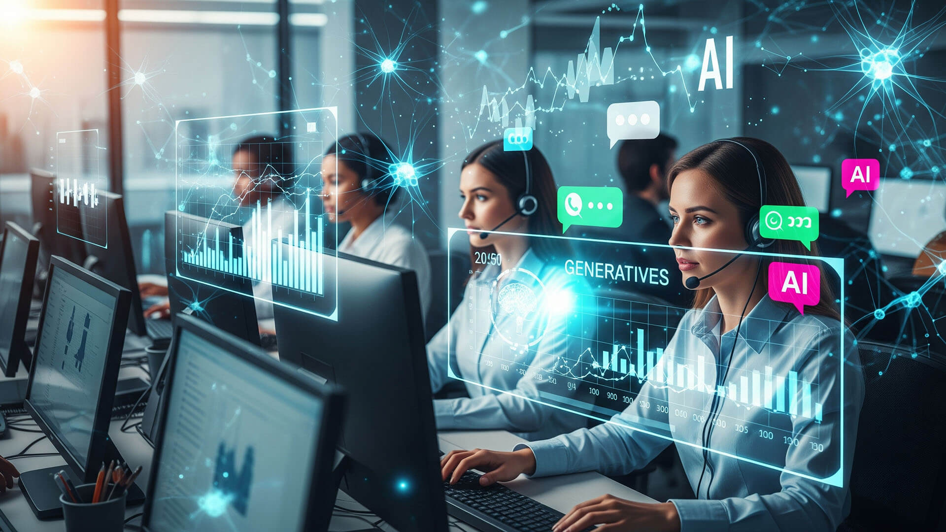 Contact center e AI generativa